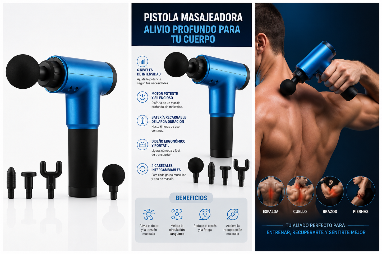 Pistola masajeadora