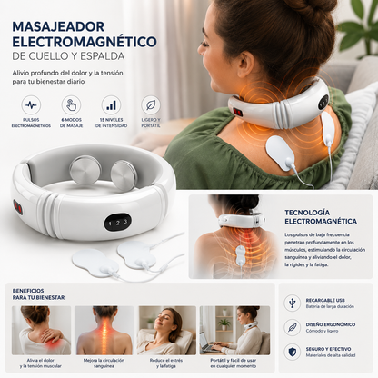 Masajeador de cuello y espalda electromagnético