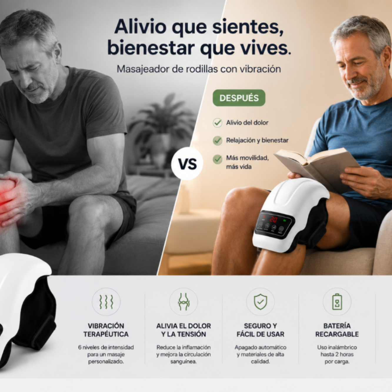 Masajeador de Rodillas con vibración